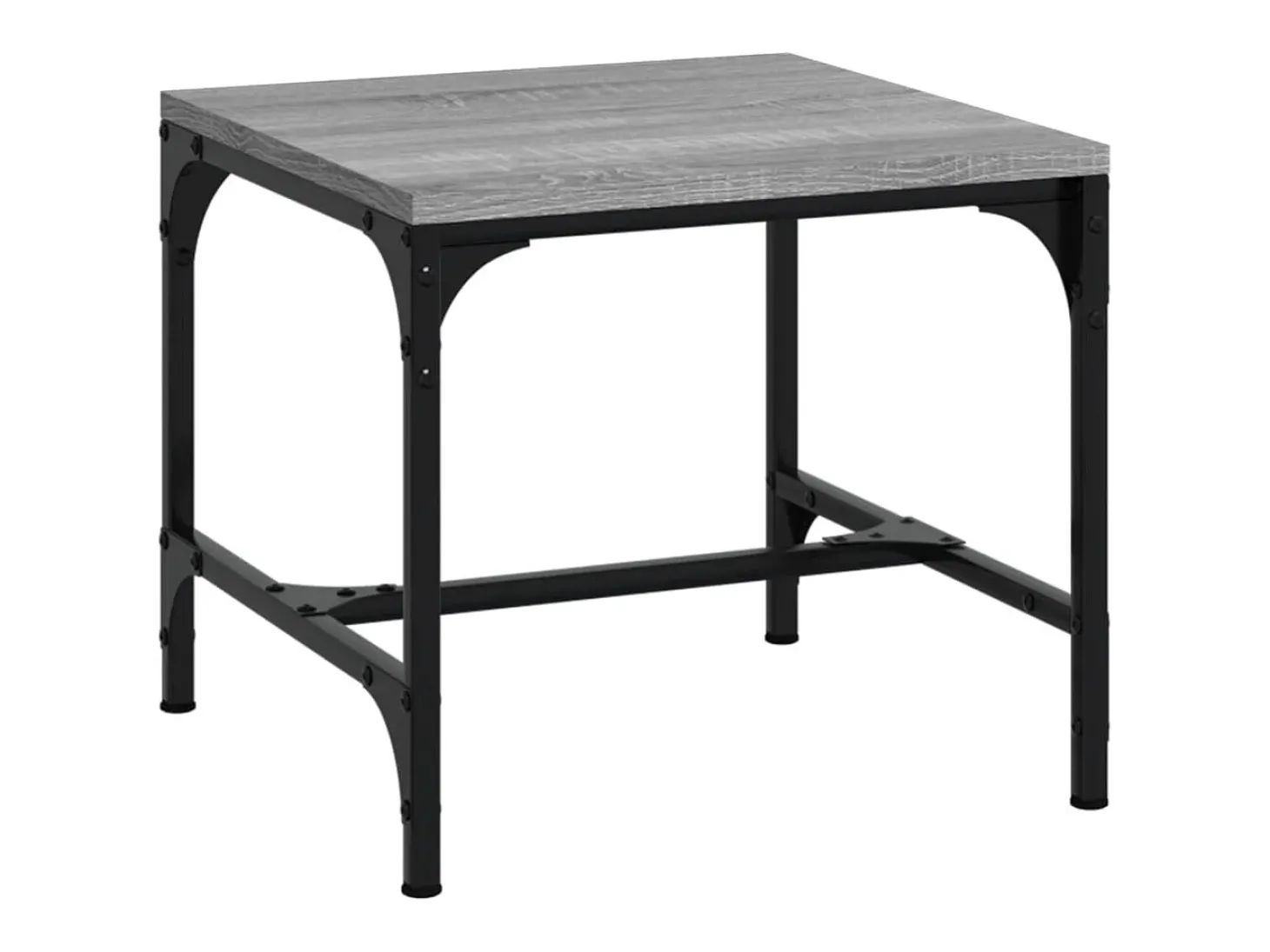 Mesas auxiliares 2 unidades contrachapada gris Sonoma 40x40x35 cm