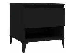 Mesas auxiliares 2 unidades madera contrachapada negro 50x46x50 cm