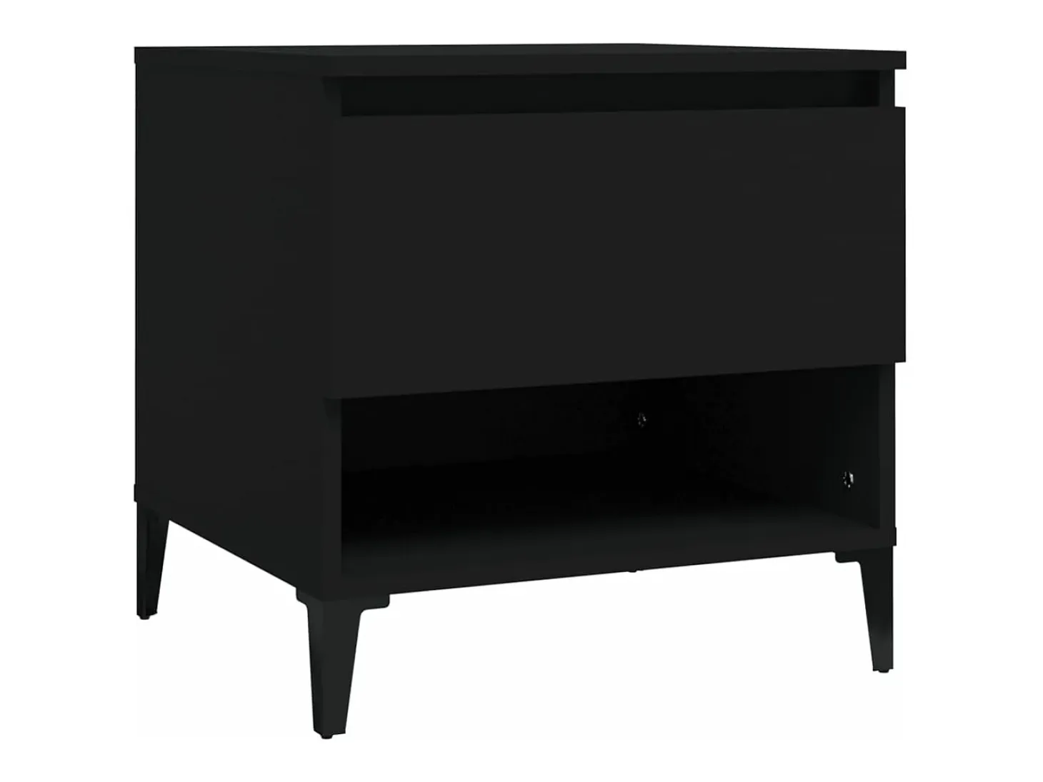 Mesas auxiliares 2 unidades madera contrachapada negro 50x46x50 cm