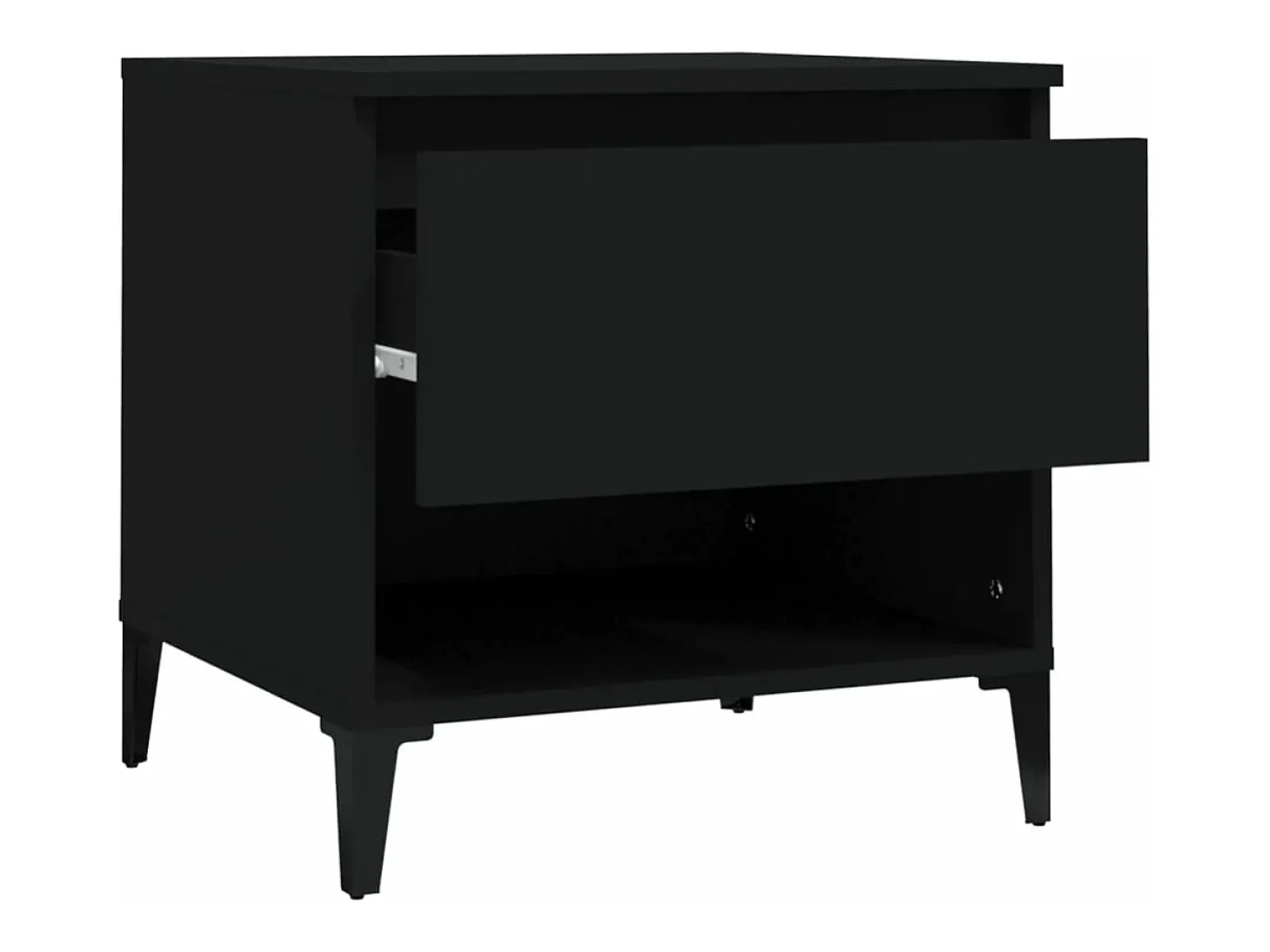 Mesas auxiliares 2 unidades madera contrachapada negro 50x46x50 cm