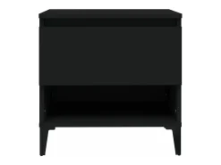 Mesas auxiliares 2 unidades madera contrachapada negro 50x46x50 cm