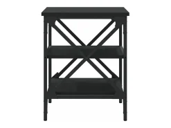 Mesas auxiliares 2 unidades madera contrachapada negro 40x42x50 cm
