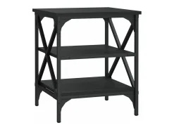 Mesas auxiliares 2 unidades madera contrachapada negro 40x42x50 cm