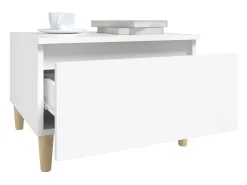 Mesas auxiliares 2 unidades madera contrachapada blanco 50x46x35 cm