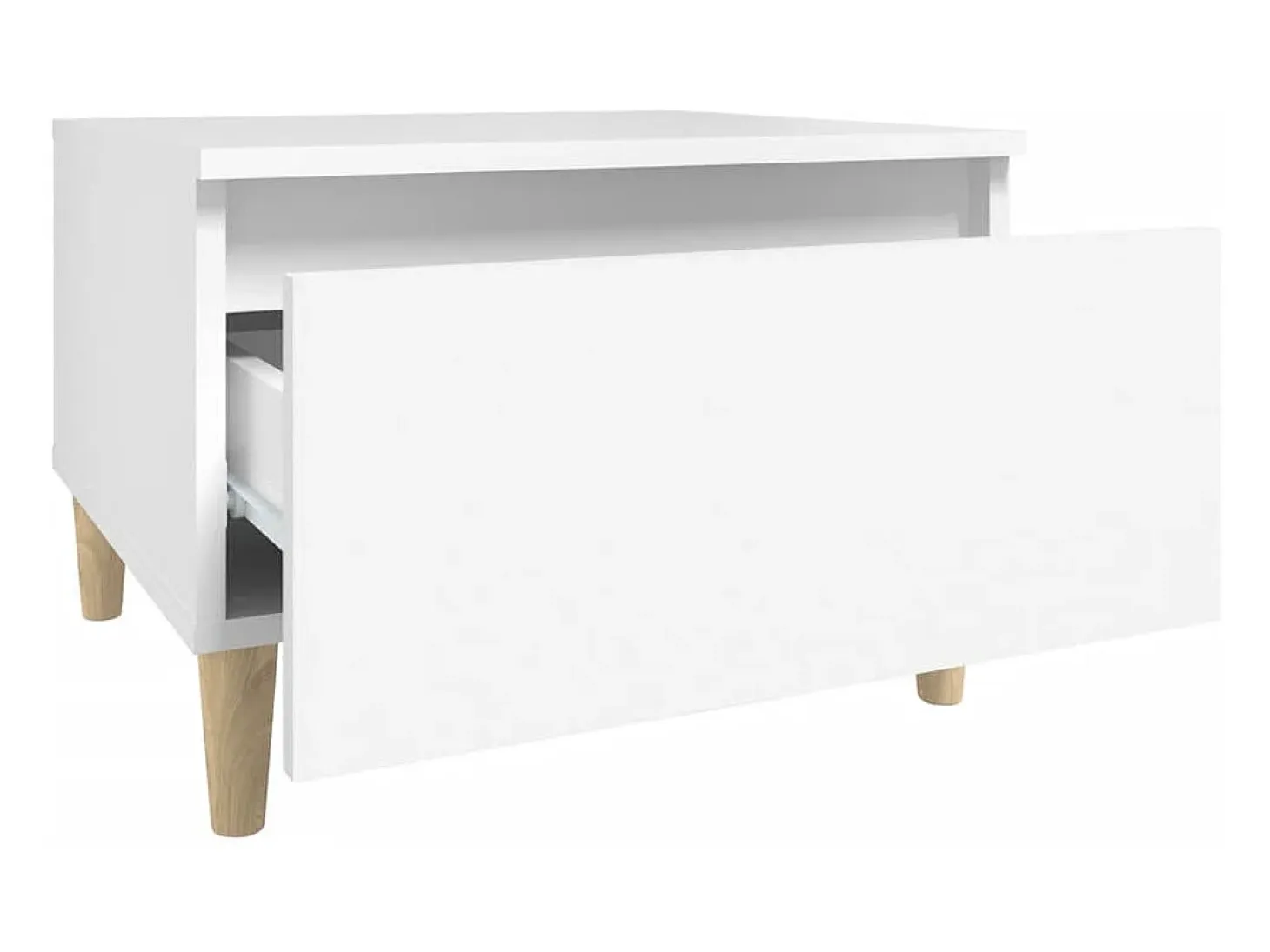 Mesas auxiliares 2 unidades madera contrachapada blanco 50x46x35 cm