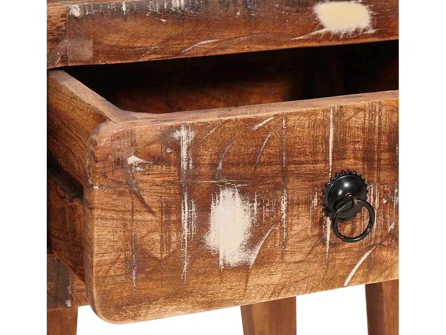 Mesas auxiliares con cajón Multicolor madera maciza reciclada