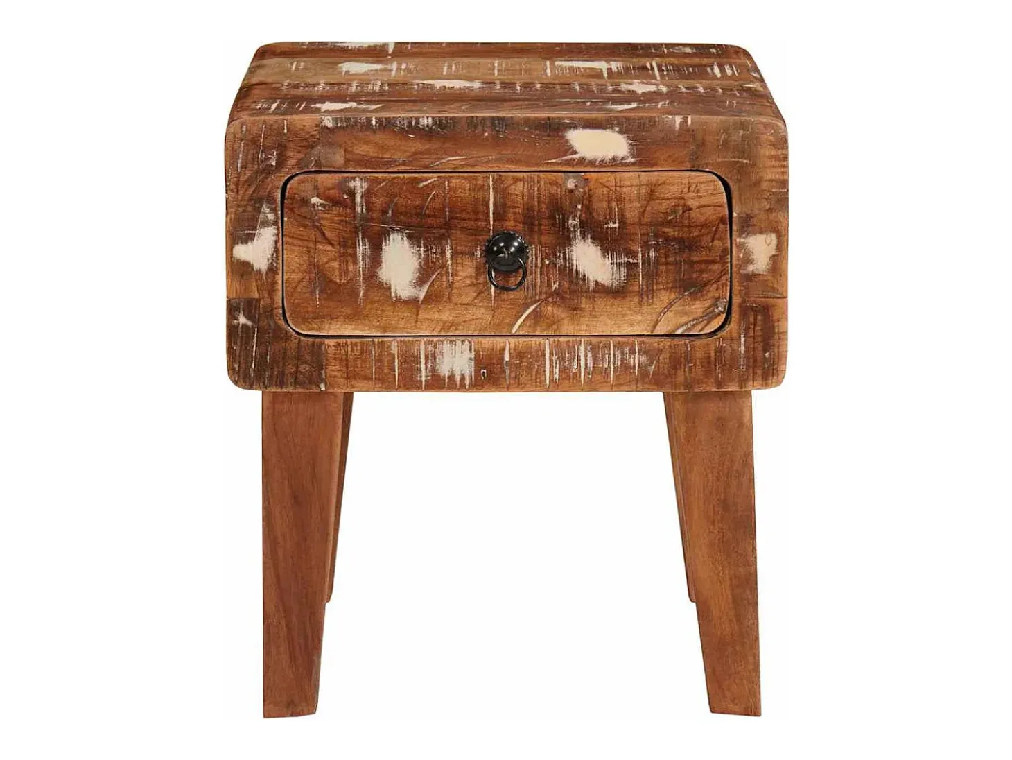 Mesas auxiliares con cajón Multicolor madera maciza reciclada