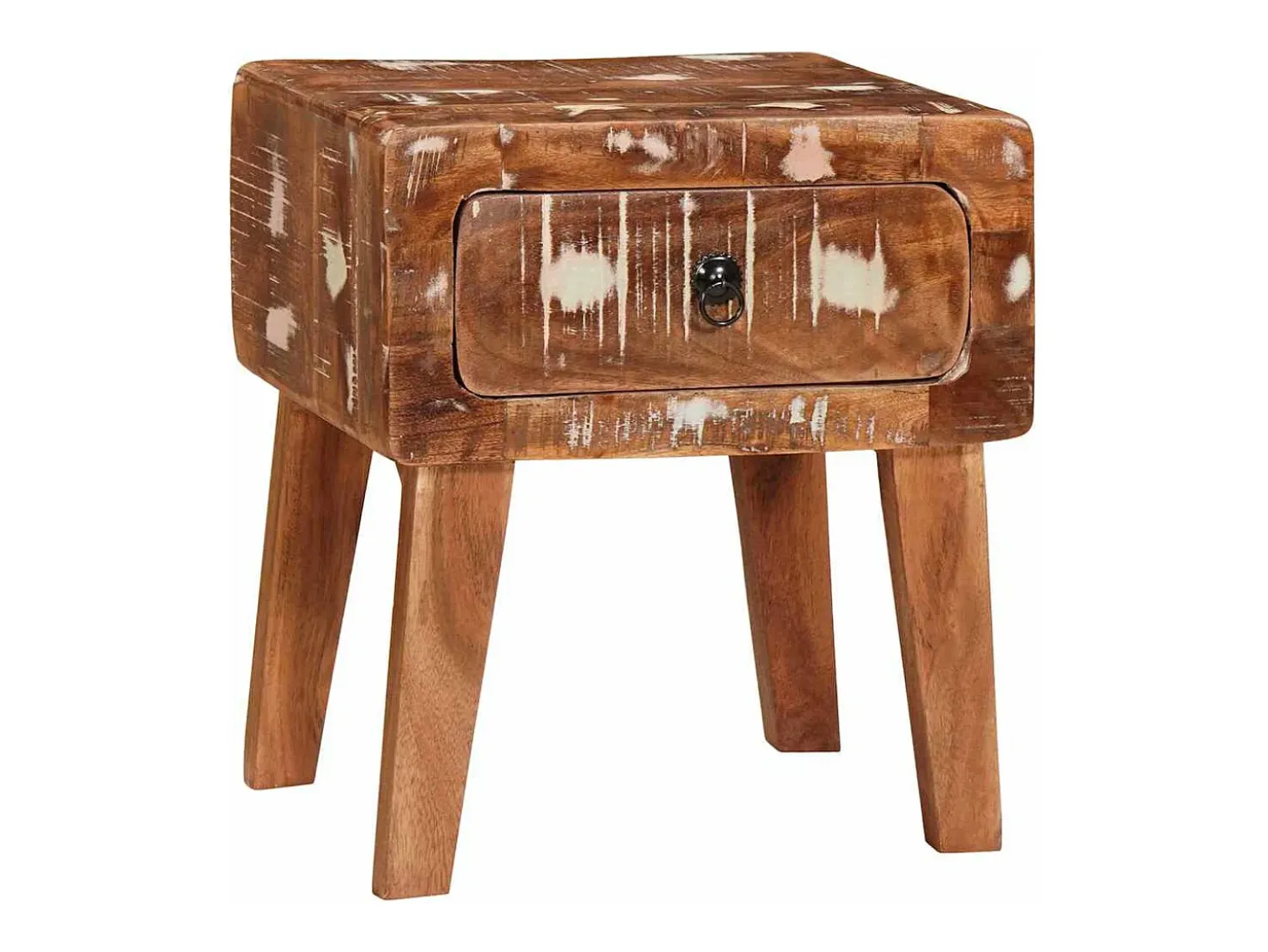 Mesas auxiliares con cajón Multicolor madera maciza reciclada