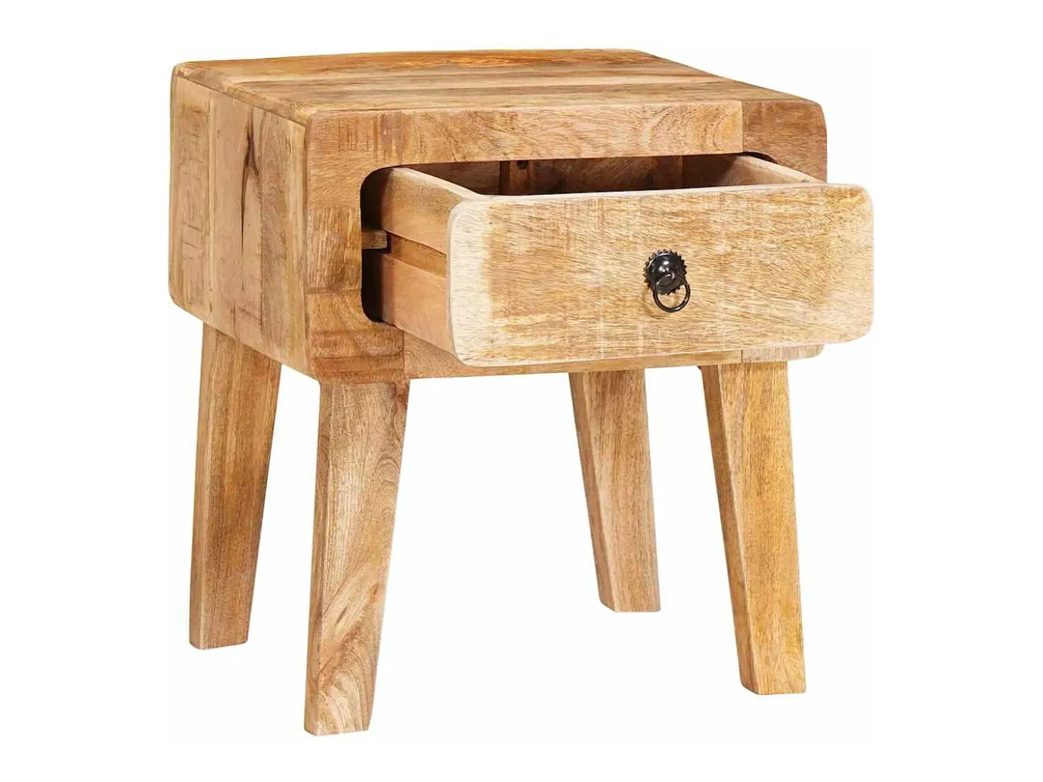 Mesas auxiliares Marrón 40 x 32 x 46 cm madera maciza de mango