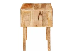 Mesas auxiliares Marrón 40 x 32 x 46 cm madera maciza de mango