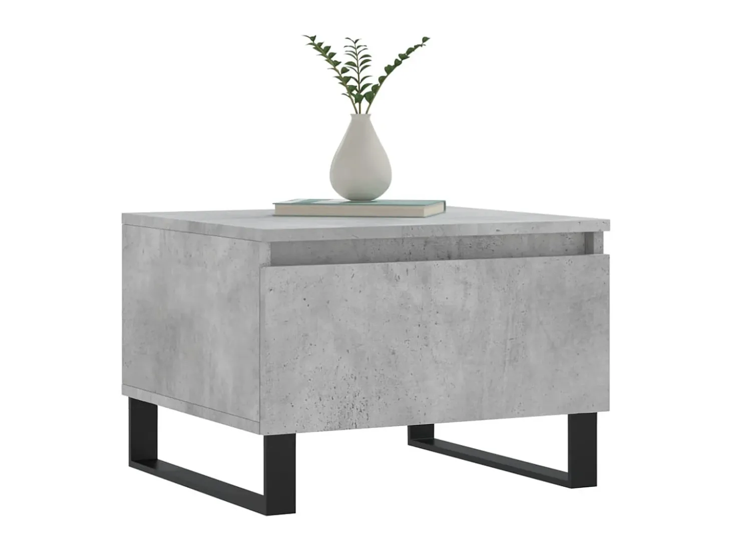 Mesas centro 2 uds madera ingeniería gris hormigón 50x46x35 cm ES33017