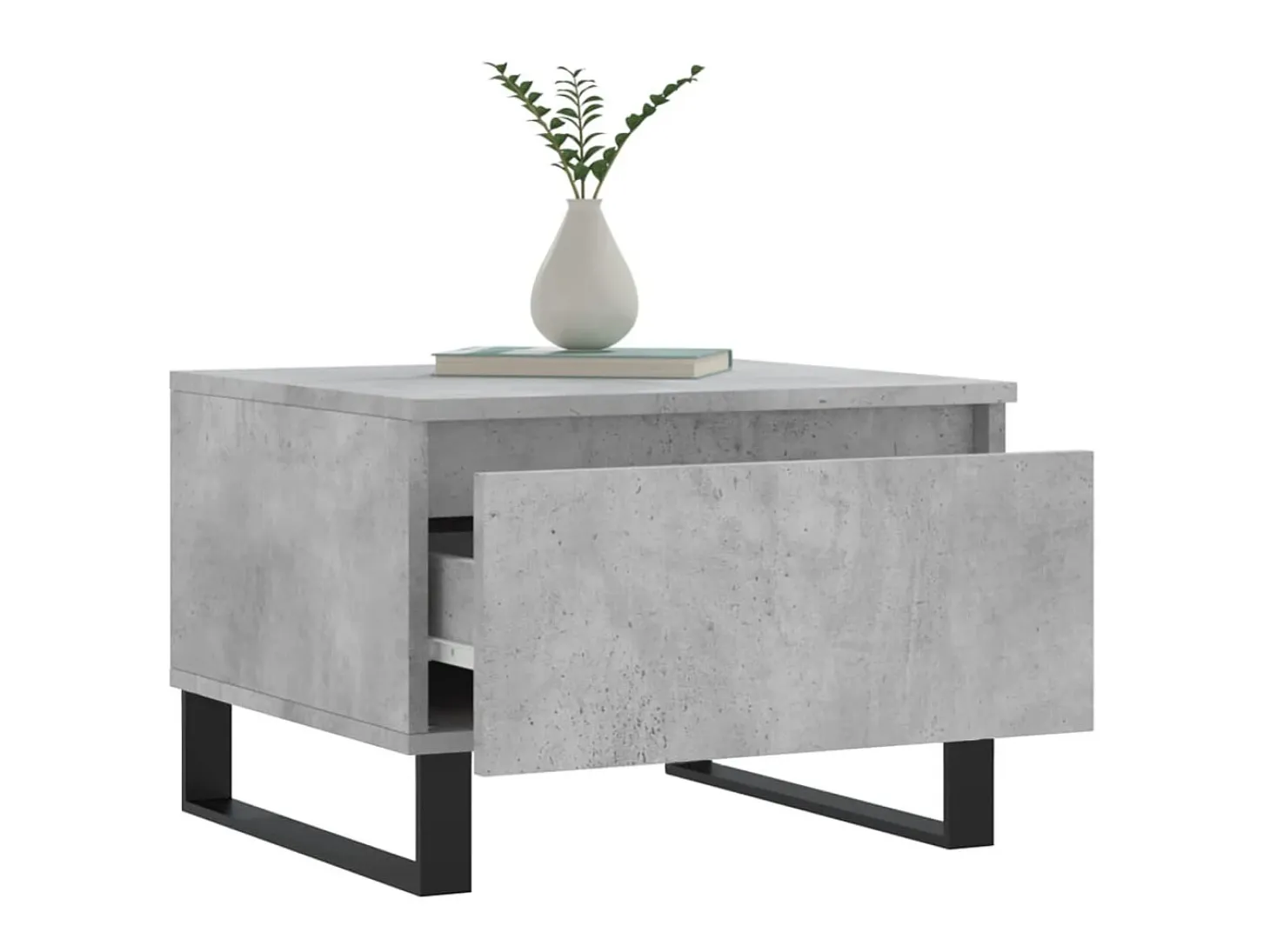 Mesas centro 2 uds madera ingeniería gris hormigón 50x46x35 cm ES33017
