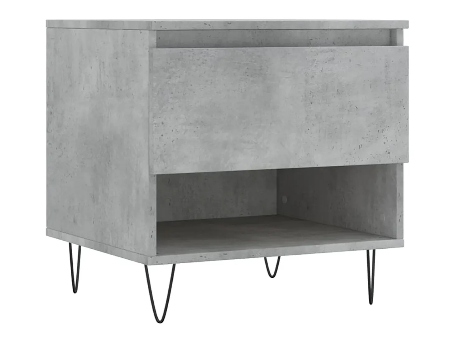 Mesas centro 2 uds madera ingeniería gris hormigón 50x46x50 cm