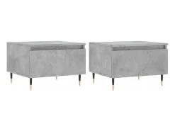 Mesas centro 2 unidades madera ingeniería gris hormigón 50x46x35 cm