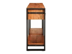 Mesas consola con cajón 2 piezas Marrón Madera de Acacia Sólida