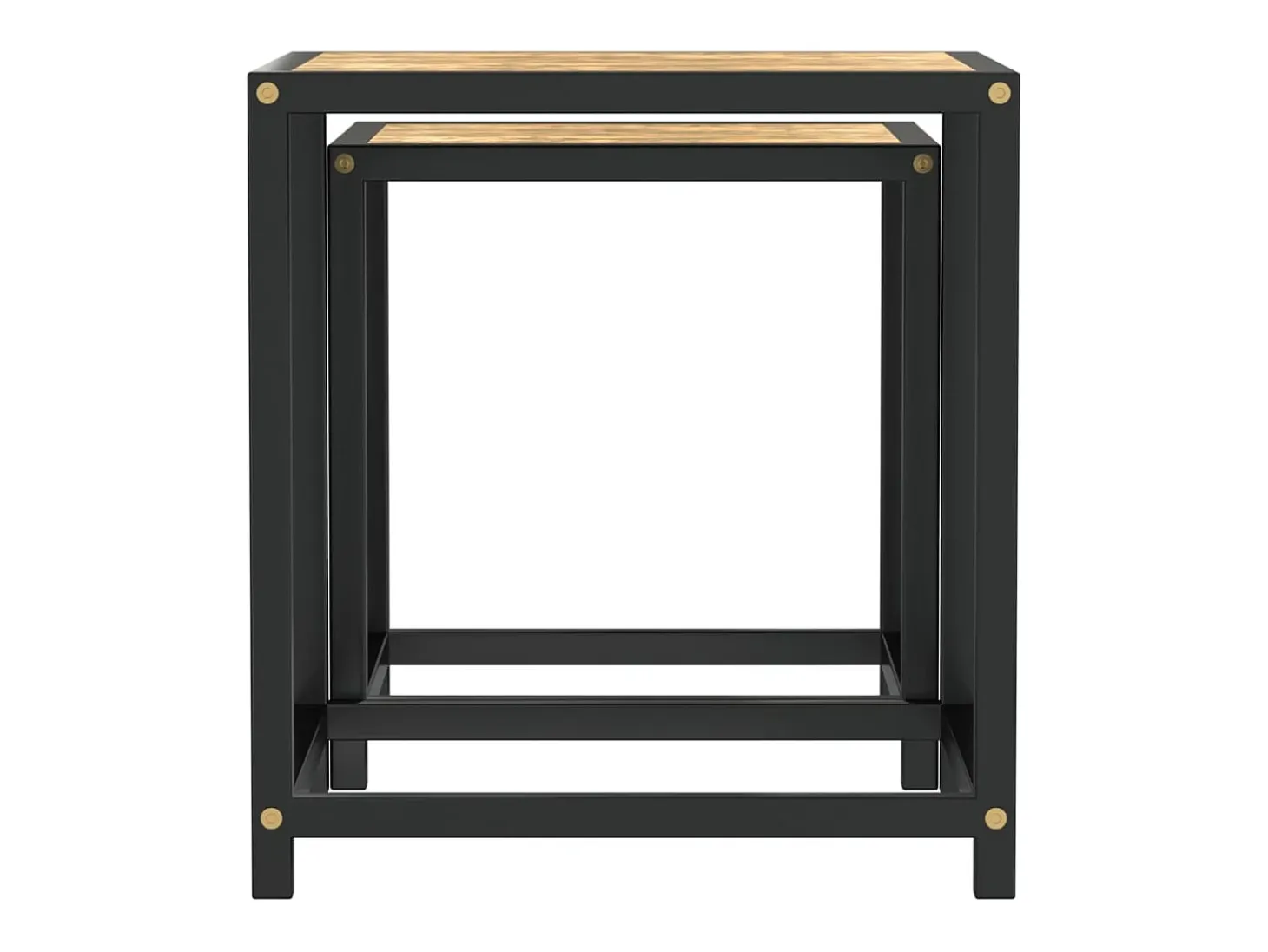 Mesas de centro 2 unidades MDF negro y amarillo