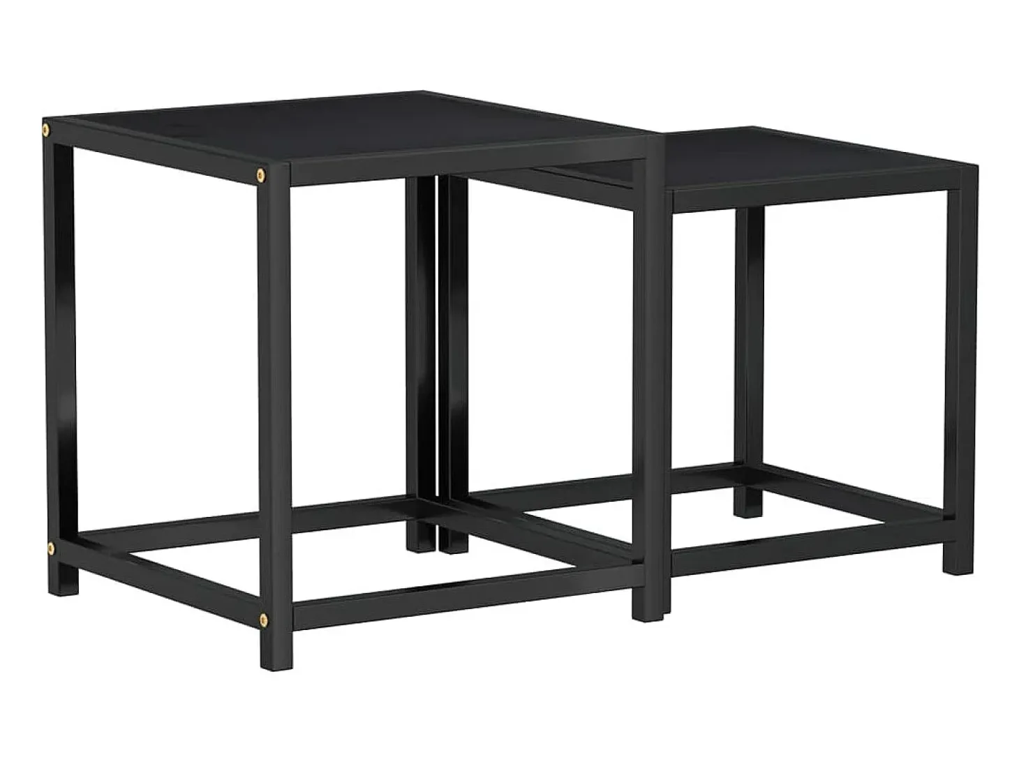 Mesas de centro 2 unidades MDF negro