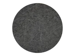 Mesas de centro apilables de madera - Chapa efecto mármol blanco y metal dorado - MDF - para salón - Gris y blanco