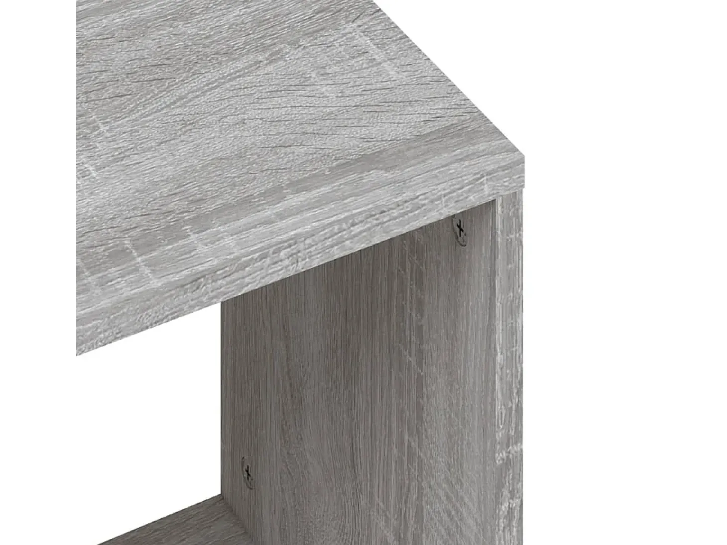Mesas de centro apilables 2 piezas madera ingeniería gris Sonoma