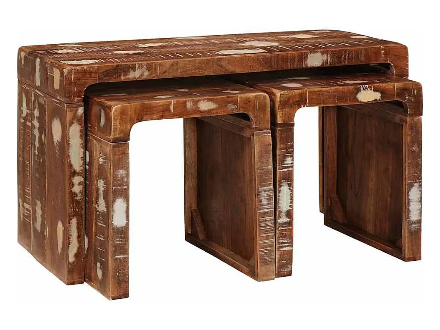 Mesas Nido madera maciza reciclada