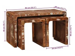 Mesas Nido madera maciza reciclada