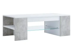 Mesas Tunas Blanco / óptica de hormigón AL. 35 x AN. 100 x P. 50 cm