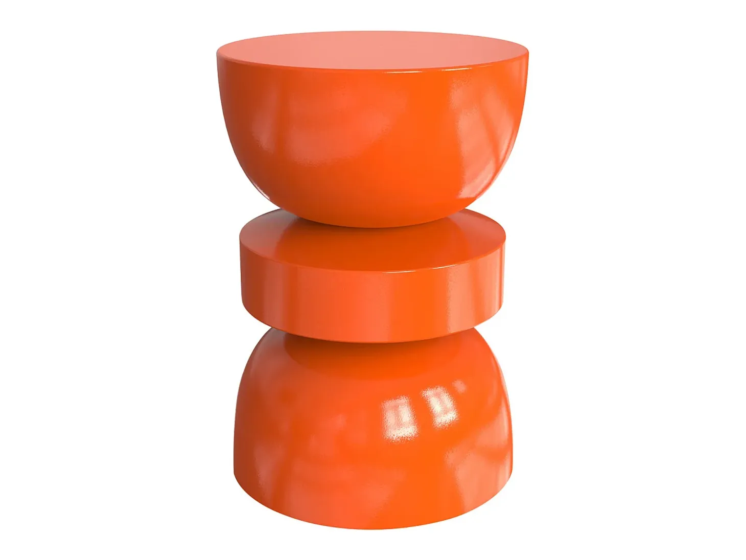 Mesita auxiliar de metal - Color: Naranja - TUVAMI