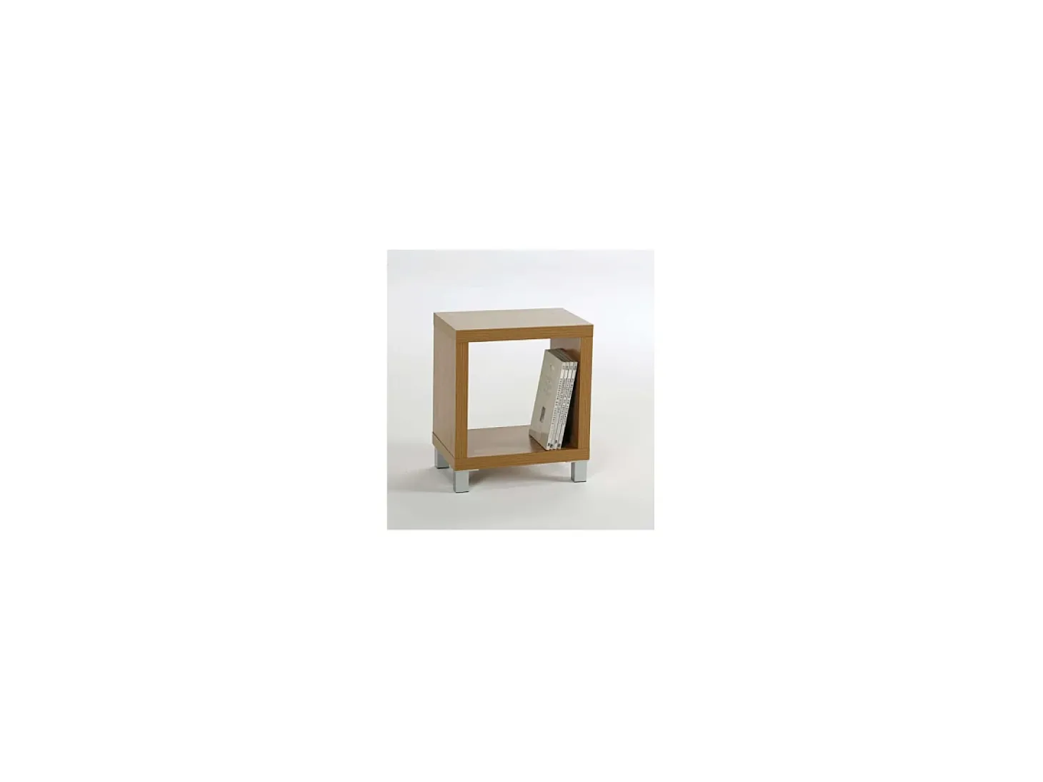 Mesita auxiliar kubox 1x1 acabado maple, 48 cm (alto) 41cm (ancho) 29 cm(fondo)