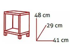 Mesita auxiliar kubox 1x1 acabado maple, 48 cm (alto) 41cm (ancho) 29 cm(fondo)