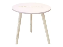 Mesita auxiliar MDF rosa 44x45x45cm