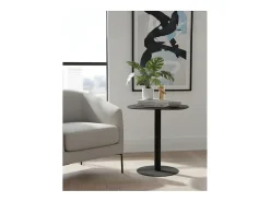 Mesita Auxiliar Salón, Metálica, Diseño Escandinavo, Funcional – Negro - 51*49*38 cm – SKANDY