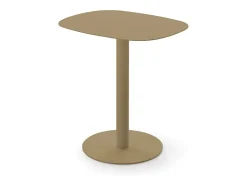 Mesita Auxiliar Salón, Metálica, Diseño Escandinavo, Funcional – color Arena - 51*49*38 cm – SKANDY