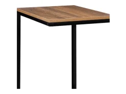 Mesita auxiliar salón negro/madera 66,5x35x45 cm