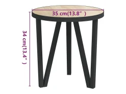 Mesita de centro MDF color roble Sonoma Ø35 cm