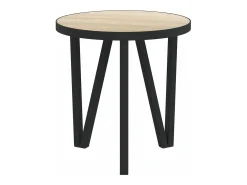 Mesita de centro MDF color roble Sonoma Ø35 cm