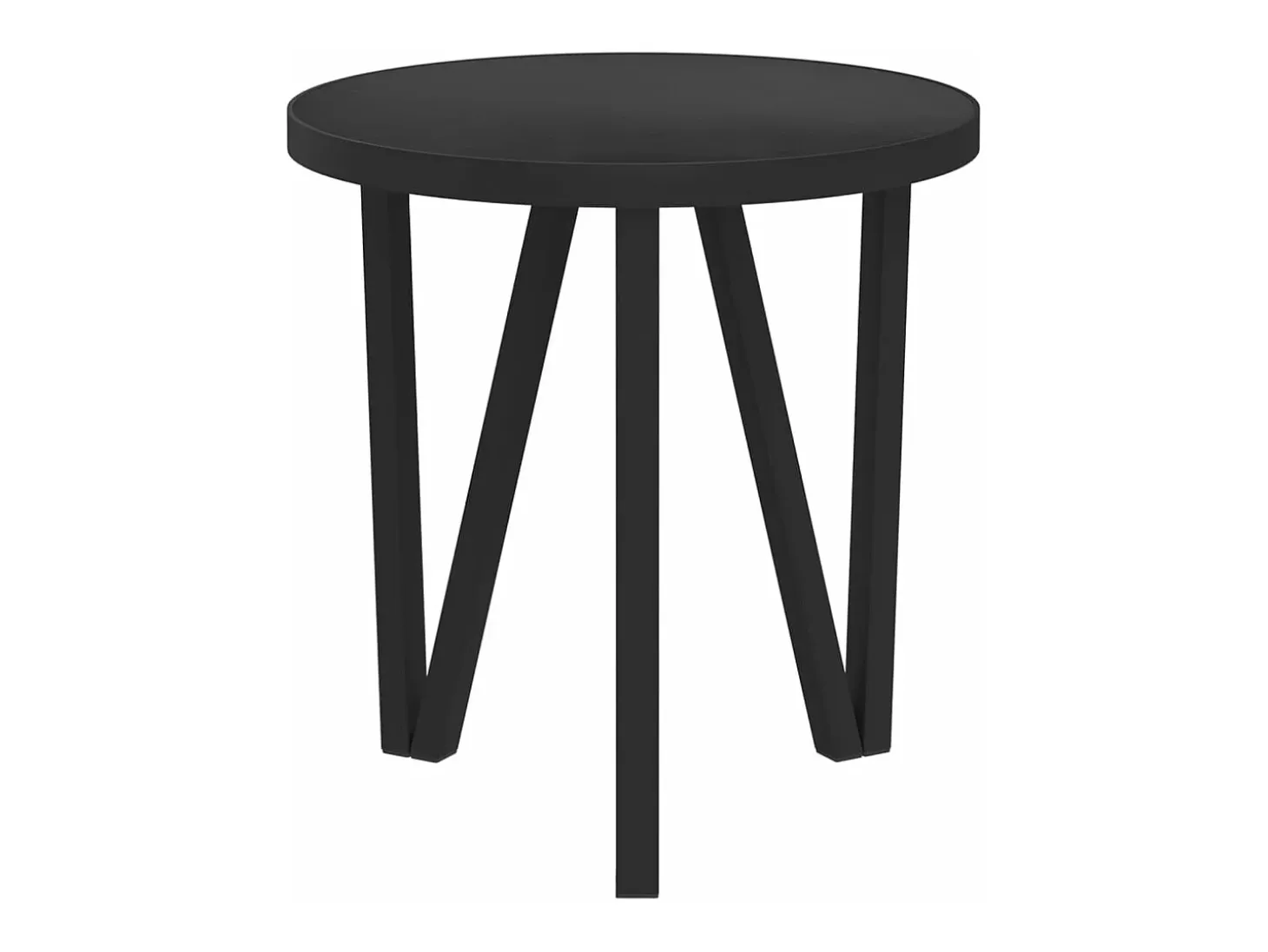 Mesita de centro MDF negra Ø35 cm