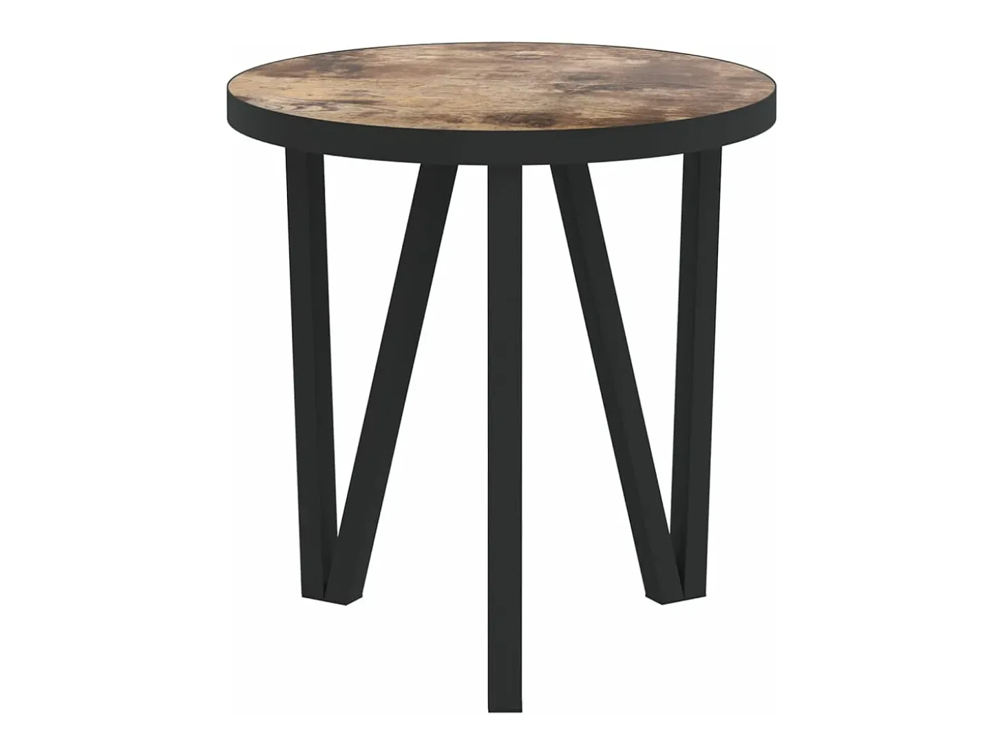 Mesita de centro MDF negro y amarillo Ø35 cm