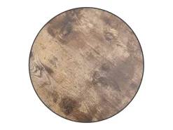 Mesita de centro MDF negro y amarillo Ø35 cm