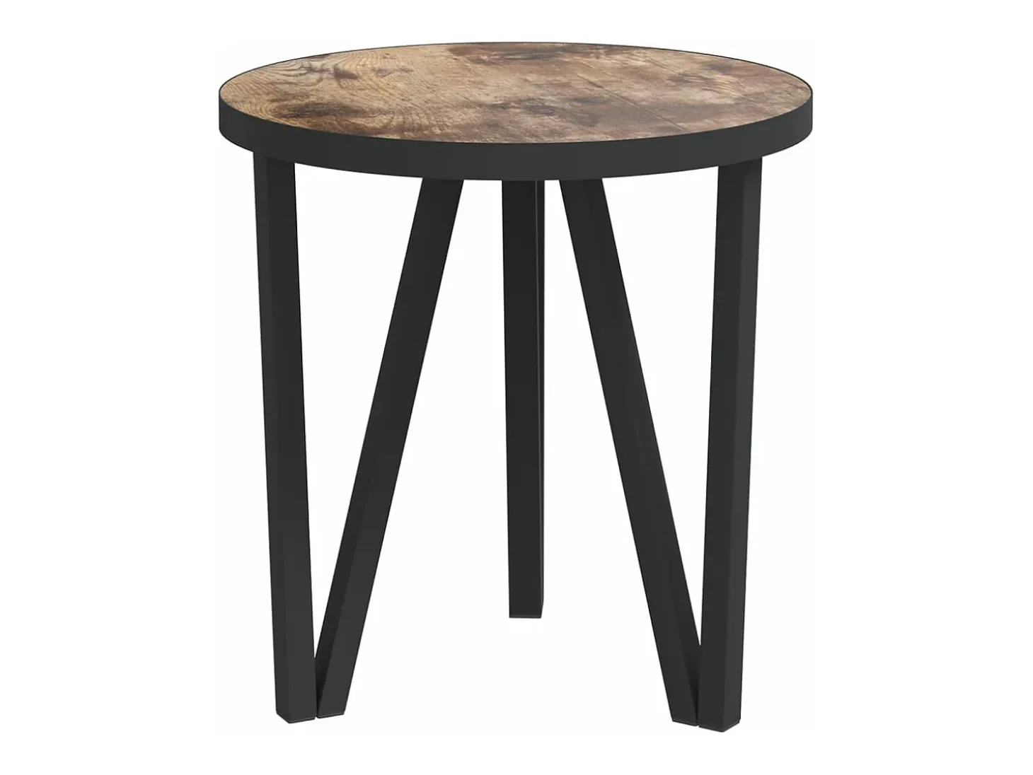 Mesita de centro MDF negro y amarillo Ø35 cm
