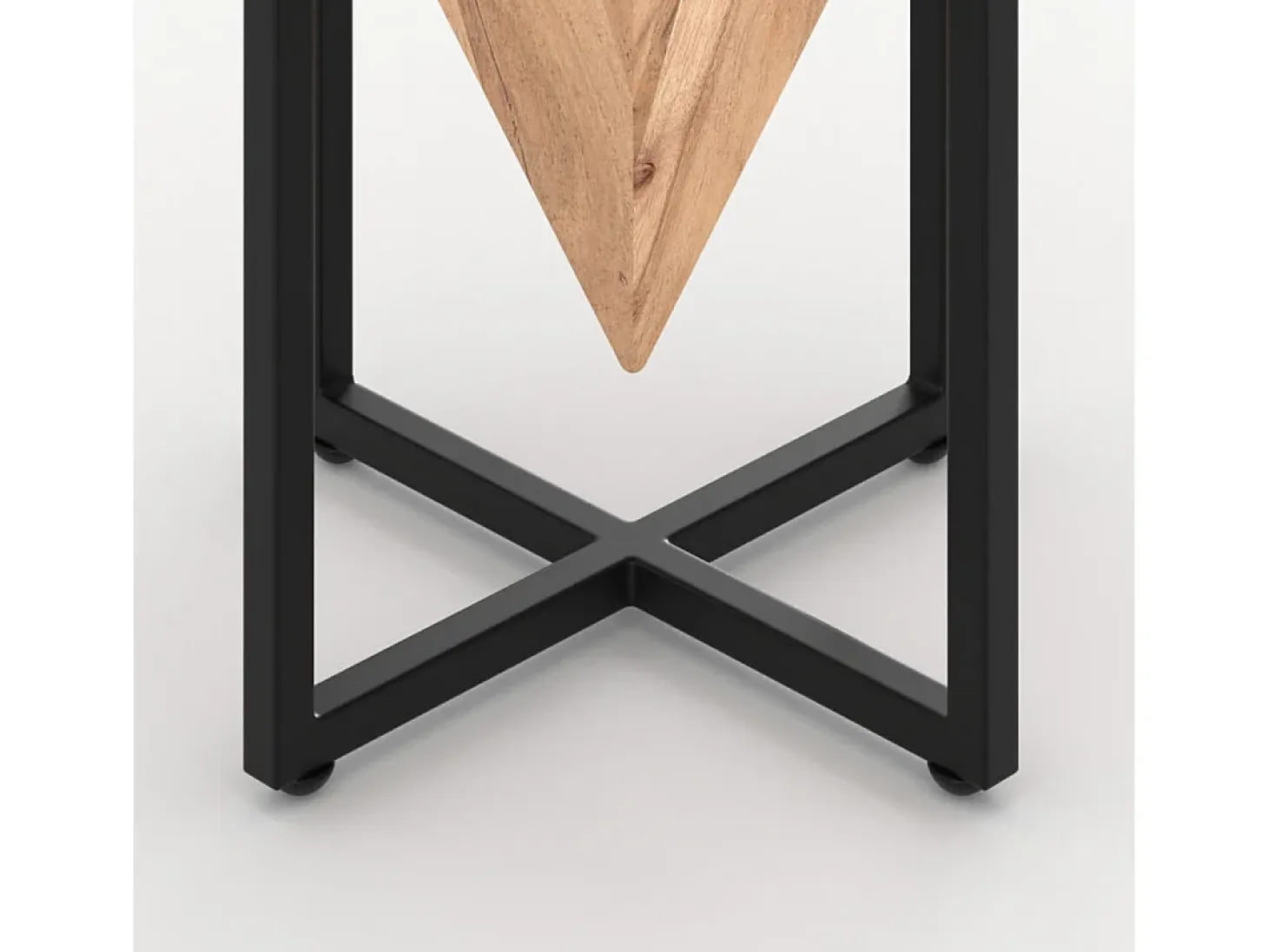 Mesita de madera de acacia y metal - Shanghai