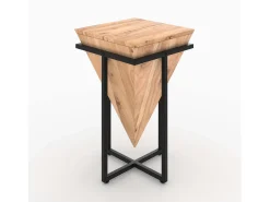 Mesita de madera de acacia y metal - Shanghai