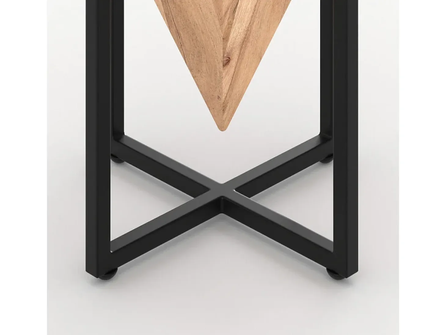 Mesita de madera de acacia y metal - Shanghai