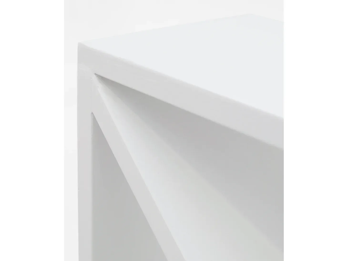 Mesita de madera maciza en tono blanco de 40x40cm - STOKE - DECOWOOD