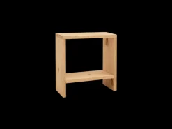 Mesita de noche de madera maciza en tono roble oscuro de 40x20cm - MELLER - DECOWOOD
