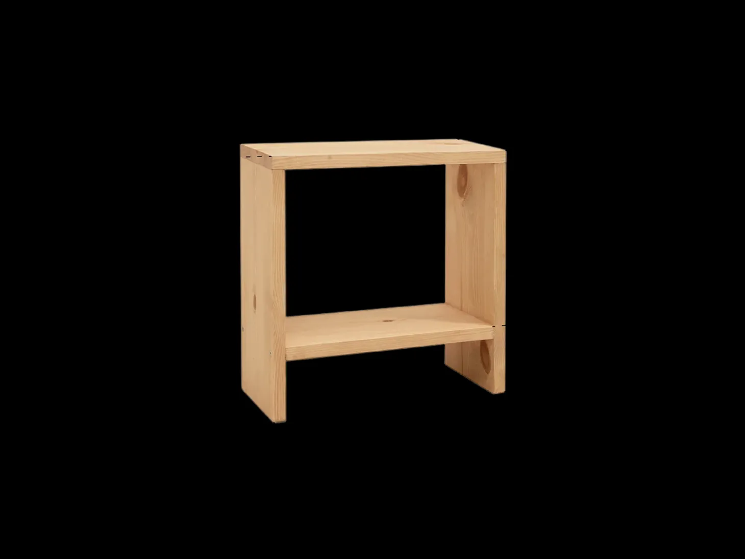 Mesita de noche de madera maciza en tono roble oscuro de 40x20cm - MELLER - DECOWOOD