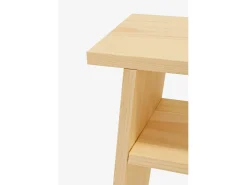 Mesita de noche de madera maciza en tono natural de 20x60cm - ARITZ - DECOWOOD