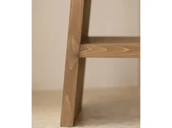 Mesita de noche o auxiliar madera maciza en tono roble oscuro de 45x39cm - FRIDA - DECOWOOD