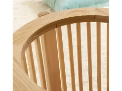 Mesita de noche redonda de madera de pino Vénus de Made in Meubles