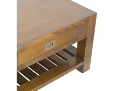 Mesita Mindy cuadrada madera maciza 1 cajón Orka 60 cm