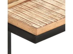 Mesitas auxiliares 2 uds madera reciclada 31,5x24,5x64,5 cm